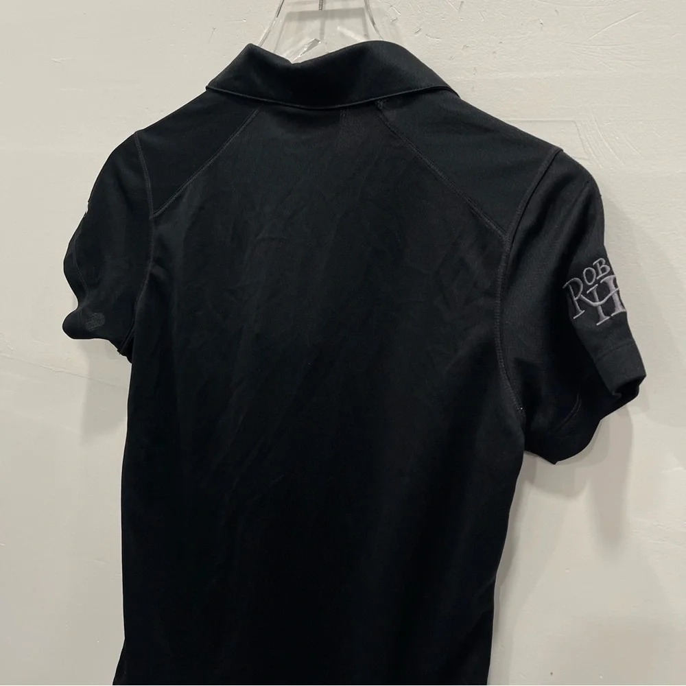 Nike Golf 354064 Ladies Dri-Fit Pebble Texture Polo Shirt Black Medium